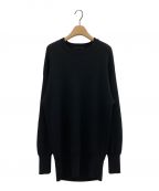 AP STUDIOエーピーストゥディオ）の古着「Relax-sized Tunic Pullover ニット 長袖チュニック」｜ブラック