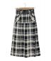 Her lip to（ハーリップトゥ）の古着「Pleated Checkered Twill Skirt」｜ブラック