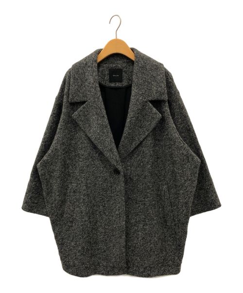 Spick and Span（スピックアンドスパン）Spick and Span (スピックアンドスパン) Wスライバーヘリンボーンミドルコート グレー サイズ:38の古着・服飾アイテム