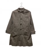 BELAFONTE RAGTIME CLOTHINGベラフォンテ）の古着「G-COATS LINEN COTTON HERRINGBONE SMOKY SALTIN PEPPER」｜ブラウン