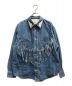 TOGA ARCHIVES（トーガアーカイブス）の古着「DENIM FRINGE SHIRTS/ﾌﾘﾝｼﾞデニムウエスタンシャツ」｜ブルー