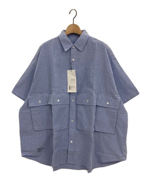 FreshService（フレッシュサービス）FreshService (フレッシュサービス) OXFORD FLAP POCKET S/S SHIRT ブルー サイズ:Fの古着・服飾アイテム