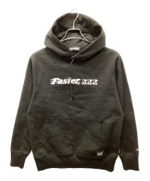 GOD SELECTION XXX（ゴッドセレクショントリプルエックス）の古着「FASTER HOODIE プリントパーカー」｜ブラック