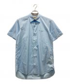 BURBERRYバーバリー）の古着「Stretch Cotton Short-sleeve Oxford Shirt」｜スカイブルー