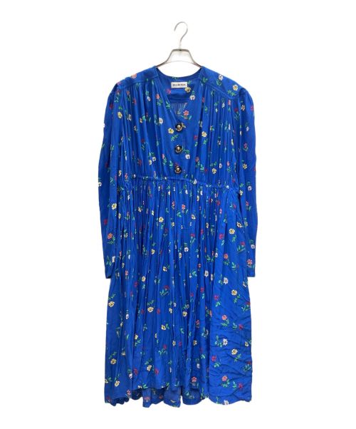 BALENCIAGA（バレンシアガ）BALENCIAGA (バレンシアガ) フローラル ドレス ブルー サイズ:Lの古着・服飾アイテム