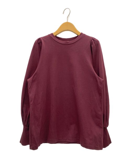 L'appartement（アパルトモン）L'appartement (アパルトモン) Gather Long sleeve Tee ボルドー サイズ:-の古着・服飾アイテム