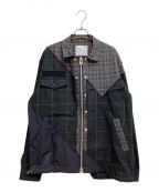 sacaiサカイ）の古着「CHECKED PANELLED JACKET（チェックドパネルドジャケット）」｜マルチカラー