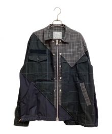 sacai（サカイ）の古着「CHECKED PANELLED JACKET（チェックドパネルドジャケット）」｜マルチカラー