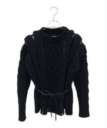 sacai（サカイ）の古着「Mix Wool Knit Pullover」｜ブラック