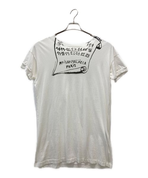 Maison Margiela（メゾンマルジェラ）Maison Margiela (メゾンマルジェラ) プリントTシャツ ホワイト サイズ:46の古着・服飾アイテム