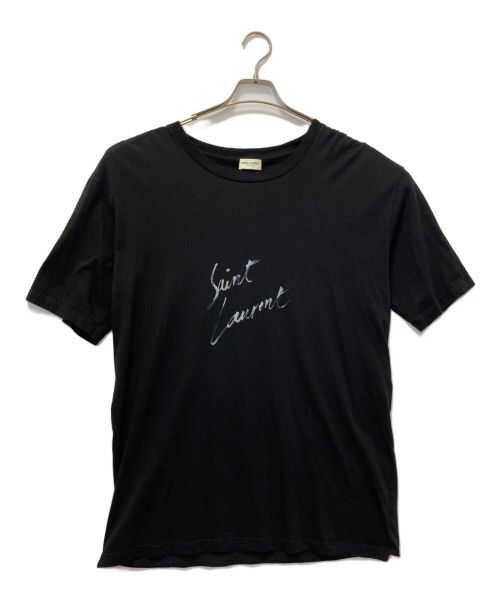 Saint Laurent Paris（サンローランパリ）Saint Laurent Paris (サンローランパリ) ロゴプリントTシャツ ブラック サイズ:SIZE　Mの古着・服飾アイテム