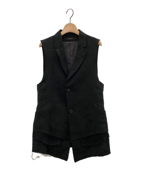 D.HYGEN（ディーハイゲン）D.HYGEN (ディーハイゲン) Linen tailored Vest ブラック サイズ:2の古着・服飾アイテム