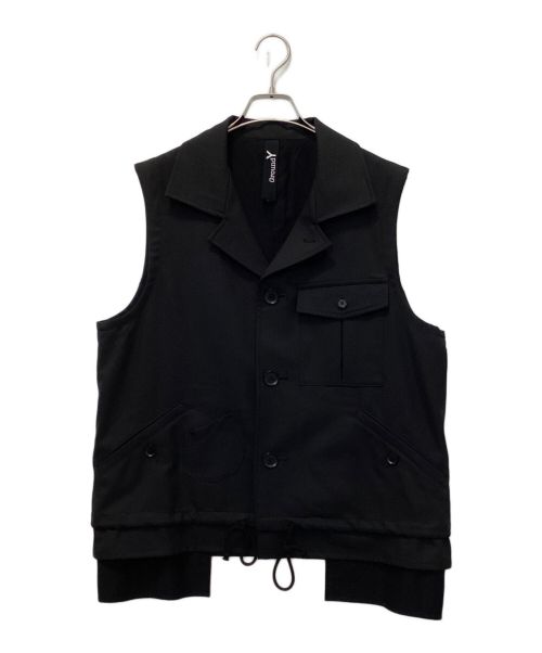 GROUND Y（グラウンドワイ）GROUND Y (グラウンドワイ) Sleeveless Work Jacket ブラック サイズ:3の古着・服飾アイテム