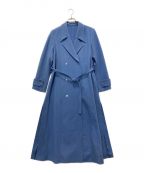 Ameriアメリ）の古着「BELT FLARE LONG COAT」｜ブルー