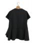 hue DAY TO EVENING (ヒュー デイ トゥ イブニング) ONESIDE PEARL PEPLUM BLOUSE ブラック サイズ:38：9000円