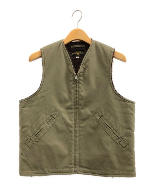 BUTCHER PRODUCTS（ブッチャープロダクツ）BUTCHER PRODUCTS (ブッチャープロダクツ) DECK VEST オリーブ サイズ:40の古着・服飾アイテム