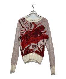 BUTCHER PRODUCTS（ブッチャープロダクツ）の古着「PATTERN KNIT L/S」｜レッド