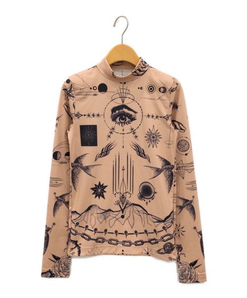 sacai（サカイ）sacai (サカイ) Jean Paul GAULTIER (ジャンポールゴルチェ) Print Long Sleeve T-Shirt ベージュ サイズ:2の古着・服飾アイテム