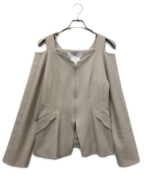 MURRAL（ミューラル）MURRAL (ミューラル) Melt off shoulder jacket ベージュ サイズ:SIZE ２の古着・服飾アイテム