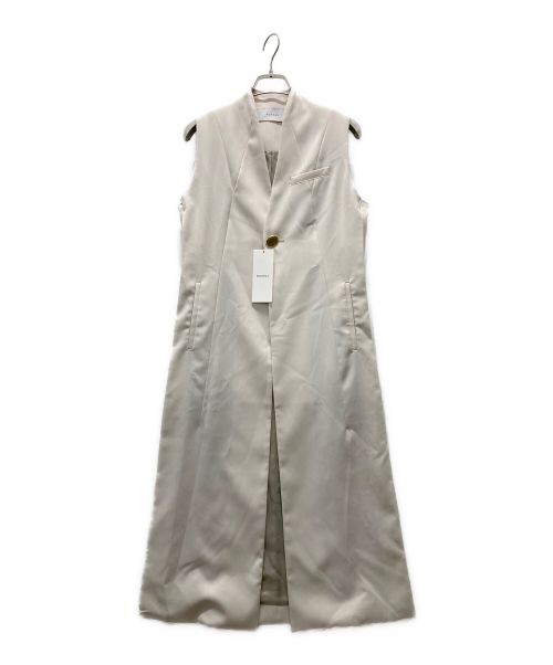 MURRAL（ミューラル）MURRAL (ミューラル) Monochrome long gilet アイボリー サイズ:FREEの古着・服飾アイテム