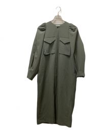 HYKE（ハイク）の古着「Soalon Coverall Dress/ソアロンカバーオールドレス」｜グリーン