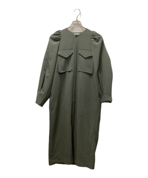 HYKE（ハイク）HYKE (ハイク) Soalon Coverall Dress/ソアロンカバーオールドレス グリーン サイズ:1の古着・服飾アイテム