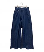 JOHN LAWRENCE SULLIVANジョンローレンスサリバン）の古着「INDIGO WIDE DENIM PANTS」｜インディゴ