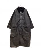 Maison Margielaメゾンマルジェラ）の古着「Wax coating long coat（ワックスコーティングロングコート）」｜ブラック