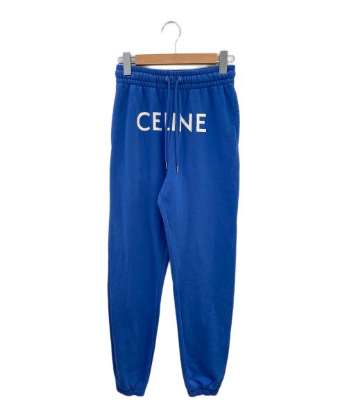 CELINE（セリーヌ）CELINE (セリーヌ) ロゴスウェットパンツ ブルー サイズ:XSの古着・服飾アイテム