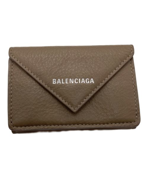 BALENCIAGA（バレンシアガ）BALENCIAGA (バレンシアガ) ペーパーミニウォレット ブラウン サイズ:FREEの古着・服飾アイテム