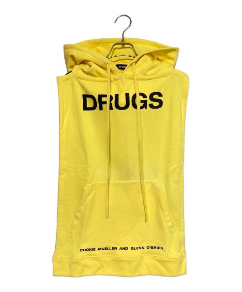 RAF SIMONS（ラフシモンズ）RAF SIMONS (ラフシモンズ) DRUGS HOODED PULLOVER PANEL イエロー サイズ:1の古着・服飾アイテム