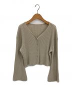 L'appartementアパルトモン）の古着「Boucle 2way Short Cardigan」｜ベージュ