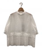 WHYTOホワイト）の古着「Hem pleats blouse」｜ホワイト