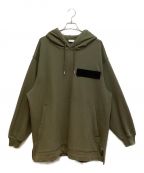 DRIES VAN NOTENドリスヴァンノッテン）の古着「21SS Tape design pullover hoodie (テープデザインプルオーバーフーディ)」｜カーキ