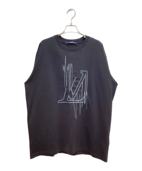 LOUIS VUITTON（ルイ ヴィトン）LOUIS VUITTON (ルイ ヴィトン) 23SS LVフリークエンシーグラフィック エンブロイ Tシャツ ブラック サイズ:XLの古着・服飾アイテム