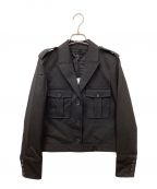 theoryセオリー）の古着「Textured GAB BXY Military JKT/ギャバジンミリタリージャケット」｜ブラック