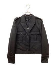 theory（セオリー）の古着「Textured GAB BXY Military JKT/ギャバジンミリタリージャケット」｜ブラック