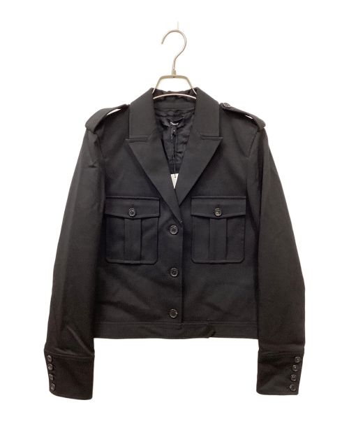 theory（セオリー）theory (セオリー) Textured GAB BXY Military JKT/ギャバジンミリタリージャケット ブラックの古着・服飾アイテム