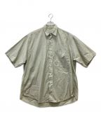 AURALEEオーラリー）の古着「WASHED FINX TWILL HALF SLEEVED BIG SHIRTS」｜ライトグリーン