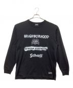 Schott×NEIGHBORHOOD×Kostas Seremetisショット×ネイバーフッド×コスタスセレメンティス）の古着「L/S T-SHIRT」｜ブラック