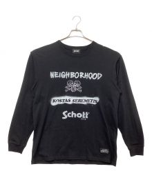 Schott×NEIGHBORHOOD×Kostas Seremetis（ショット×ネイバーフッド×コスタスセレメンティス）の古着「L/S T-SHIRT」｜ブラック