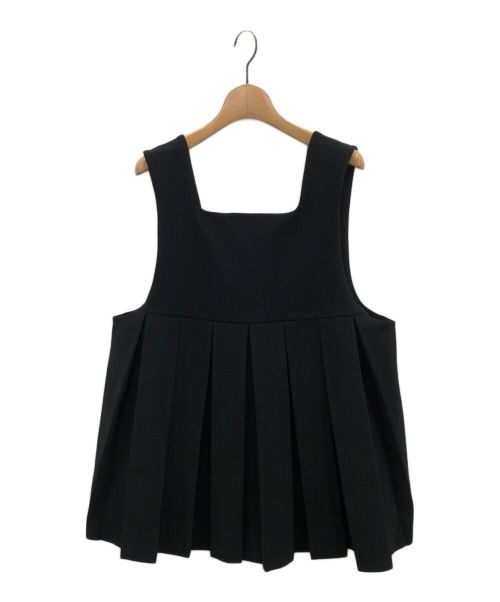 ENFOLD（エンフォルド）ENFOLD (エンフォルド) PLEATS TWO-WAY VEST ブラック サイズ:38の古着・服飾アイテム