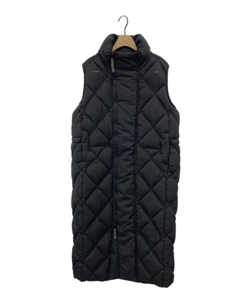 G-STAR RAW（ジースターロゥ）G-STAR RAW (ジースターロゥ) G-WHISTLER PADDED EXTRA LONG SLEEVELESS PUFFER ブラック サイズ:XSの古着・服飾アイテム