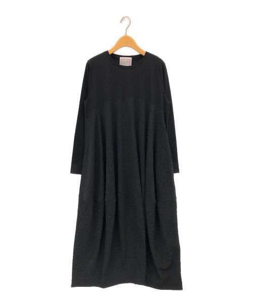 BEARDSLEY（ビアズリー）BEARDSLEY (ビアズリー) ジャガードマルワンピース ブラック サイズ:2の古着・服飾アイテム
