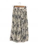 HER LIP TOハーリップトゥ）の古着「Pleated Chiffon Long Skirt」｜アイボリー