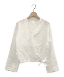 Plage（プラージュ）の古着「Linen カシュクール lace Blouse」｜ホワイト