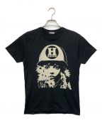 Hysteric Glamourヒステリックグラマー）の古着「H RATEDガールグラフィックバックロゴTシャツ」｜ブラック