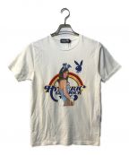 Hysteric Glamour×PLAY BOYヒステリックグラマー×プレイボーイ）の古着「HYS BUNNY プリント Tシャツ」｜ホワイト