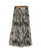 HER LIP TOハーリップトゥ）の古着「Pleated chiffon long skirt」｜アイボリー