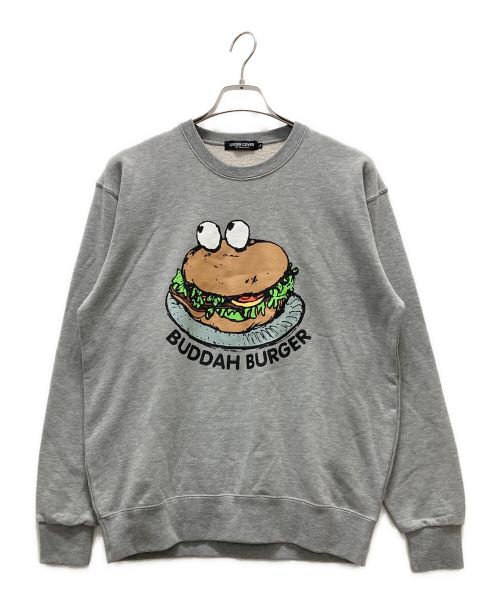 UNDERCOVER（アンダーカバー）UNDERCOVER (アンダーカバー) BUDDAH BURGER/クルーネック グレー サイズ:Lの古着・服飾アイテム